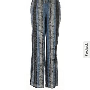 Solitaire Black and Blue Striped Pants